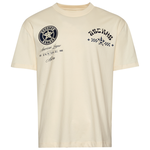 MENS - Pro Standard Astros Wavy Pro Drop Shoulder FC T-Shirt - Tan