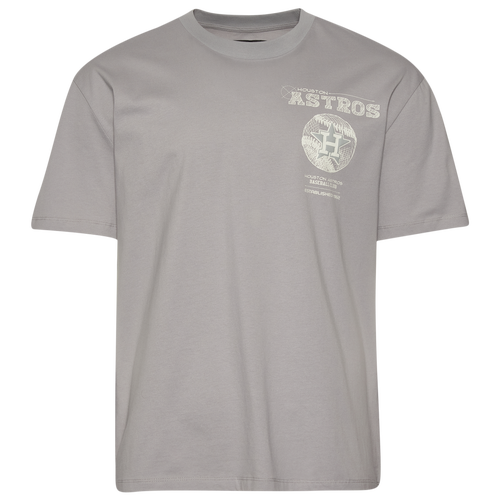 MENS - Pro Standard Astros Blueprint Pro Drop Shoulder FC T-Shirt - Silver