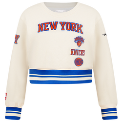 Girls' Grade School - Pro Standard Knicks Patch Fleece - White/Orange