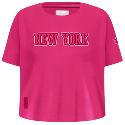 Girls' Grade School - Pro Standard New York Knicks Triple Pink Ss Boxy Tee - Beetroot Purple