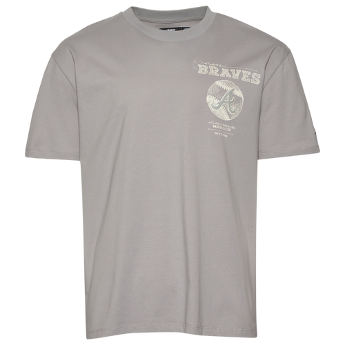 MENS - Pro Standard Braves Blueprint Pro Drop Shoulder FC T-Shirt - Silver