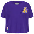 Pro Standard Los Angeles Lakers Classic Ss Boxy Tee - Pro Standard Purple