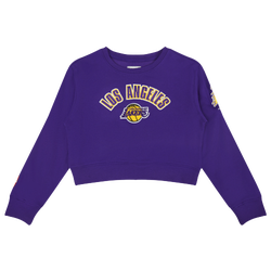 Girls' Grade School - Pro Standard Lakers Patch Fleece - Purple/Yellow