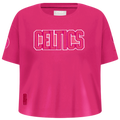 Pro Standard Boston Celtics Triple Pink Ss Boxy Tee - Pro Standard Beetroot Purple