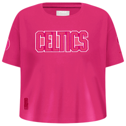 Girls' Grade School - Pro Standard Boston Celtics Triple Pink Ss Boxy Tee - Beetroot Purple