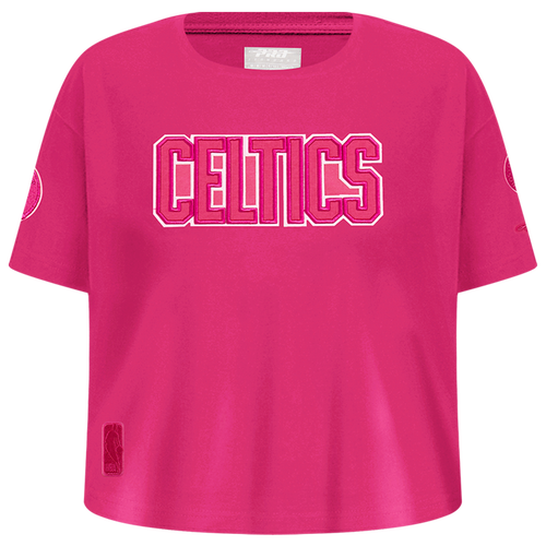 Pro Standard Girls  Boston Celtics Triple Pink Ss Boxy Tee In Pink