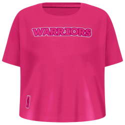 Girls' Grade School - Pro Standard Golden State Warriors Triple Pink Ss Boxy Tee - Beetroot Purple
