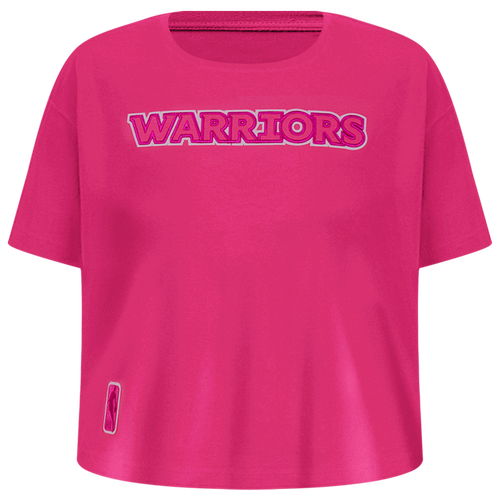 GIRLS - Pro Standard Golden State Warriors Triple Pink Ss Boxy Tee - Beetroot Purple