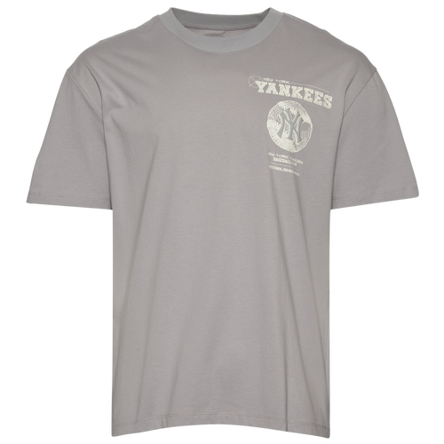 MENS - Pro Standard Yankees Blueprint Pro Drop Shoulder FC T-Shirt - Silver