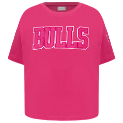Girls' Grade School - Pro Standard Chicago Bulls Triple Pink Ss Boxy Tee - Beetroot Purple