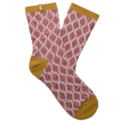 Men's - UGG Elliot Crew Socks - Red/Ochre