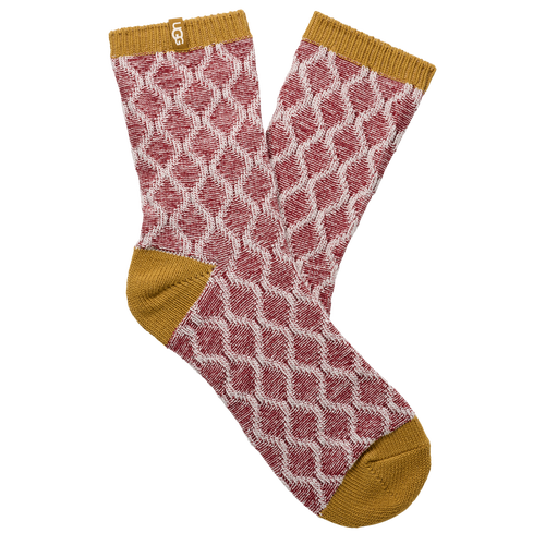 UGG Elliot Crew Socks - UGG Red/Ochre