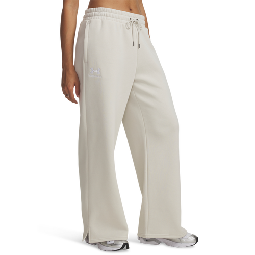 Under Armour Icon Fleece Wide Leg Pants - Under Armour Summit White