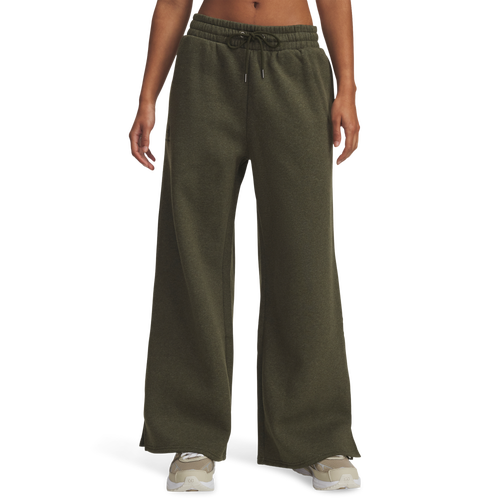 Under Armour Icon Fleece Wide Leg Pants - Under Armour Expedition Green