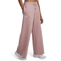 Under Armour Icon Fleece Wide Leg Pants - Under Armour White/Tourmaline Pink