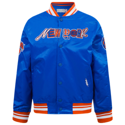 Boys' Grade School - Pro Standard Knicks Satin Jacket - Blue/Orange