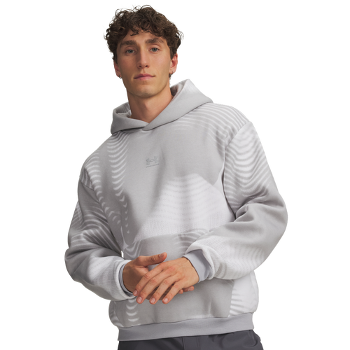  - Under Armour Icon Print Fleece Hoodie - Gray/White Reflective