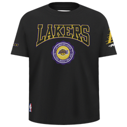 Boys' Grade School - Pro Standard Lakers Patch T-Shirt - Black/Yellow