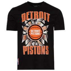 Men's - Pro Standard Pistons Shattered Backboard T-Shirt - Black/Orange