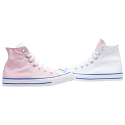 Girls' Grade School - Converse All Star High Top - White/Cherry Blossom/Hyper Royal