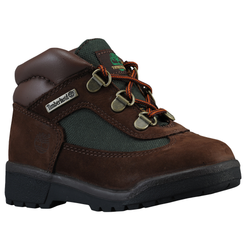 

Timberland Boys Timberland Field Boots - Boys' Toddler Brown/Dark Olive Size 10.0