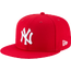 New Era Yankees 59Fifty Basic Cap - Men's Scarlet/White/Black