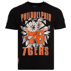Men's - Pro Standard 76ers Shattered Backboard T-Shirt - Black/Orange