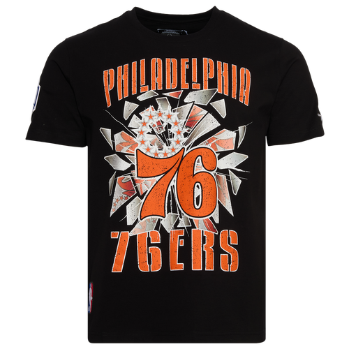 MENS - Pro Standard 76ers Shattered Backboard T-Shirt - Black/Orange