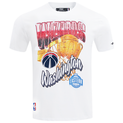Men's - Pro Standard Wizards Gold Hoops Short Sleeve Flex T-Shirt - White/Multi