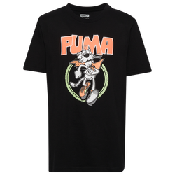 Boys' Grade School - PUMA GITD Cape Gato Graphic T-Shirt - Black/Orange