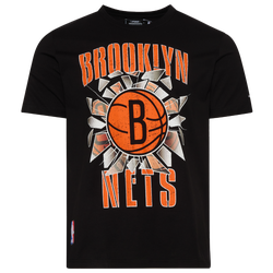 Men's - Pro Standard Nets Shattered Backboard T-Shirt - Black/Orange