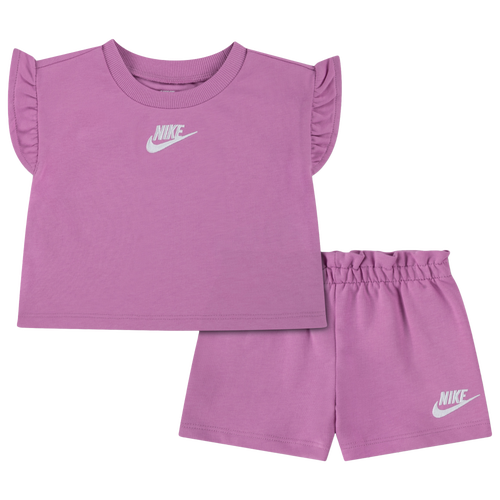  - Nike Baby French Terry Set - Purple/White