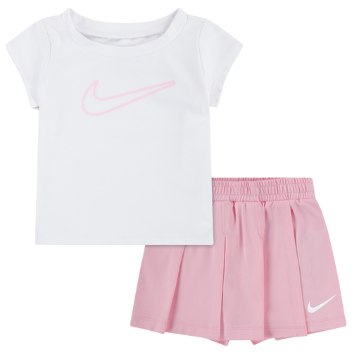  - Nike All Day Play Skort Set - White/Pink