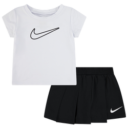 Girls' Infant - Nike All Day Play Skort Set - Black/White