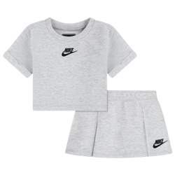 Girls' Infant - Nike Tech Fleece Skirt Set - Black/Gray