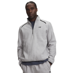 Men's - Under Armour Unstoppable Fleece 1/2 Zip - Gray/Black