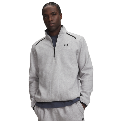  - Under Armour Unstoppable Fleece 1/2 Zip - Gray/Black