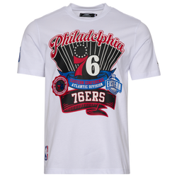 Men's - Pro Standard Philadelphia 76ers S/S Flex T-Shirt - Fire Red/Fc White