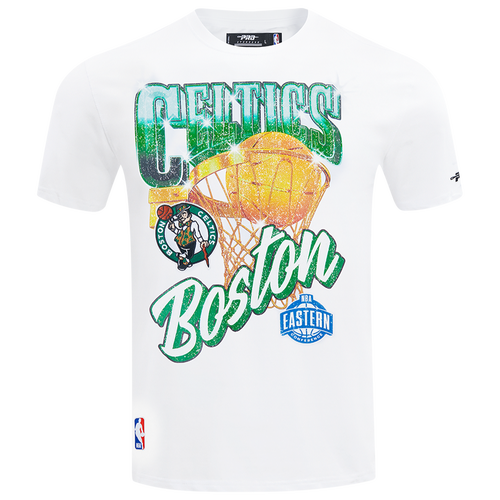  - Pro Standard Celtics Gold Hoops Short Sleeve Flex T-Shirt - White/Multi
