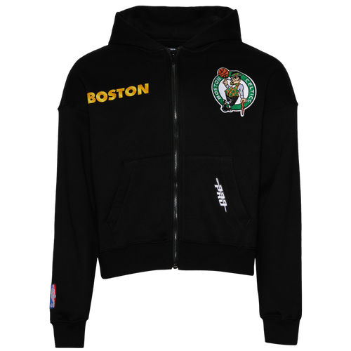  - Pro Standard Celtics Gold Hoops Pro Full-Zip Hoodie - Black/Multi