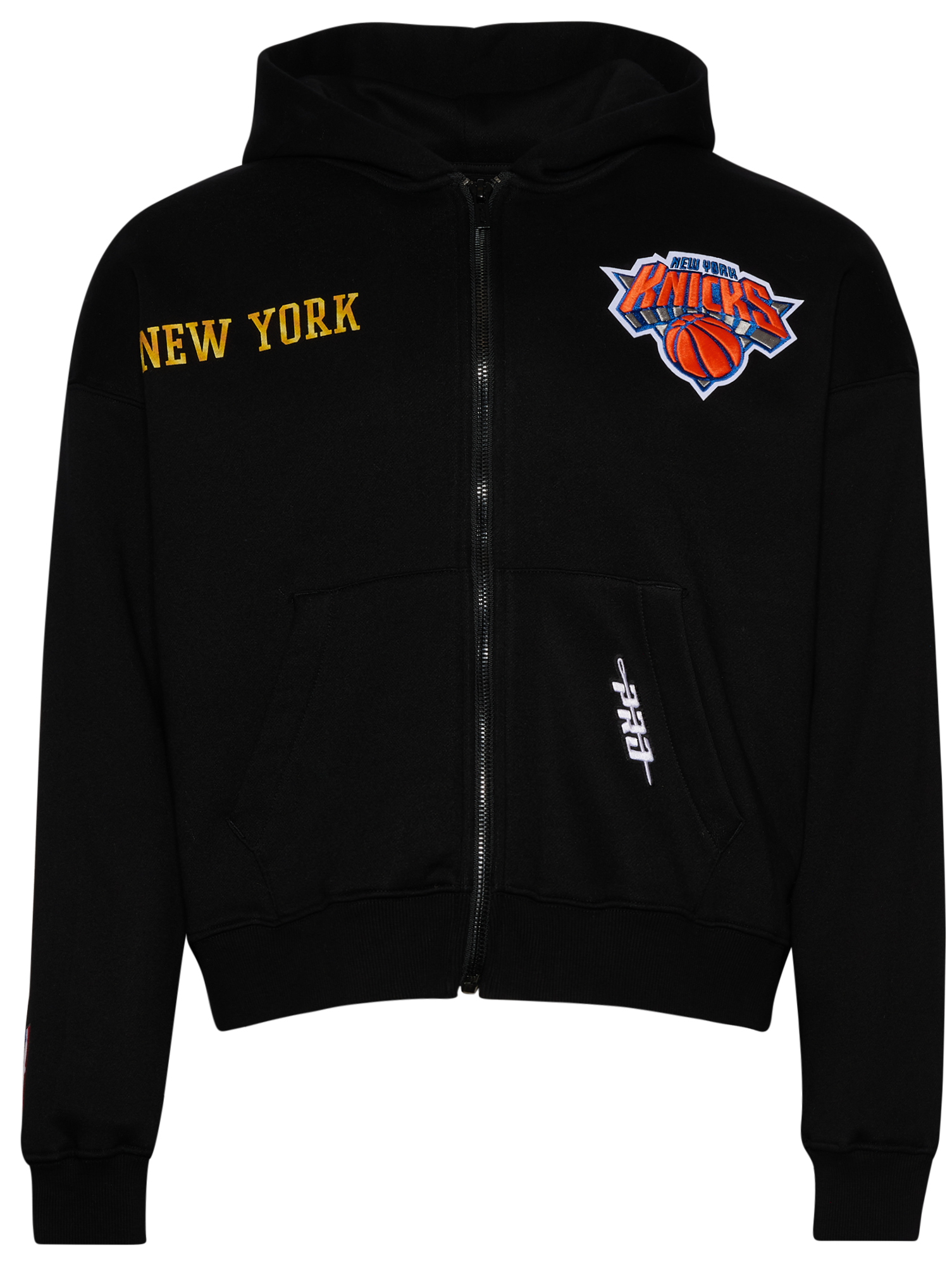 Pro Standard Knicks Gold Hoops Pro Full-Zip Hoodie | Foot Locker