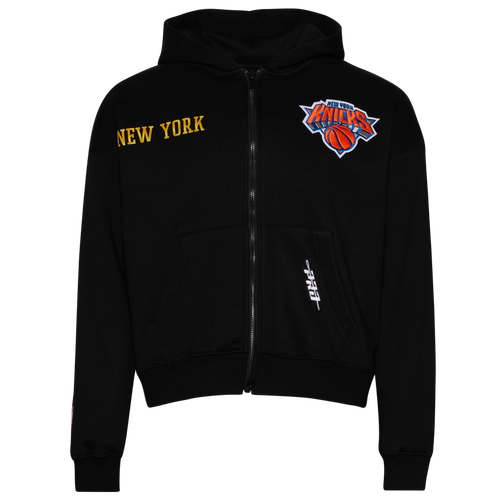  - Pro Standard Knicks Gold Hoops Pro Full-Zip Hoodie - Black/Multi