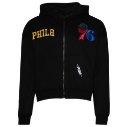 Men's - Pro Standard 76ers Gold Hoops Pro Full-Zip Hoodie - Multi/Black