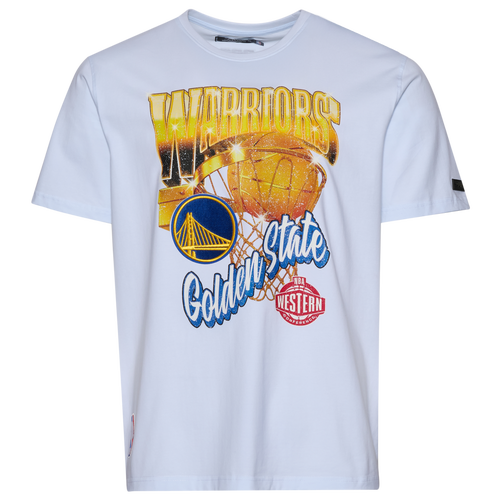  - Pro Standard Warriors Gold Hoops Short Sleeve Flex T-Shirt - White/Multi