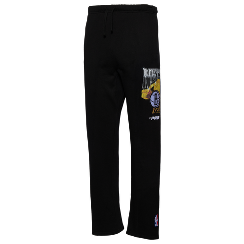 MENS - Pro Standard Nets Gold Hoops Straight Leg Sweatpants - Multi/Black