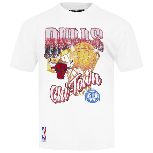  - Pro Standard Bulls Gold Hoops Short Sleeve Flex T-Shirt - White/Multi