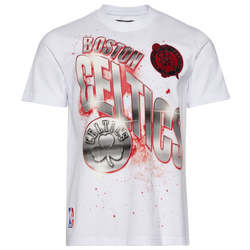 Men's - Pro Standard Celtics Red Chrome FC Short Sleeve Flex T-Shirt - White