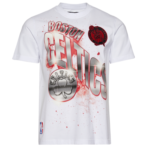 MENS - Pro Standard Celtics Red Chrome FC Short Sleeve Flex T-Shirt - White