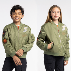 Boys' Grade School - LCKR Bomber Jacket - Martini Olive