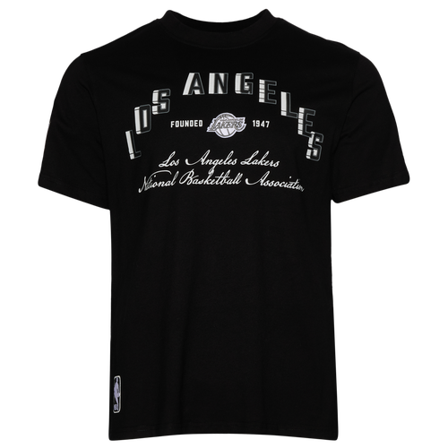 MENS - Pro Standard Los Angeles Lakers Black Cat S/S Flex T-Shirt - Black